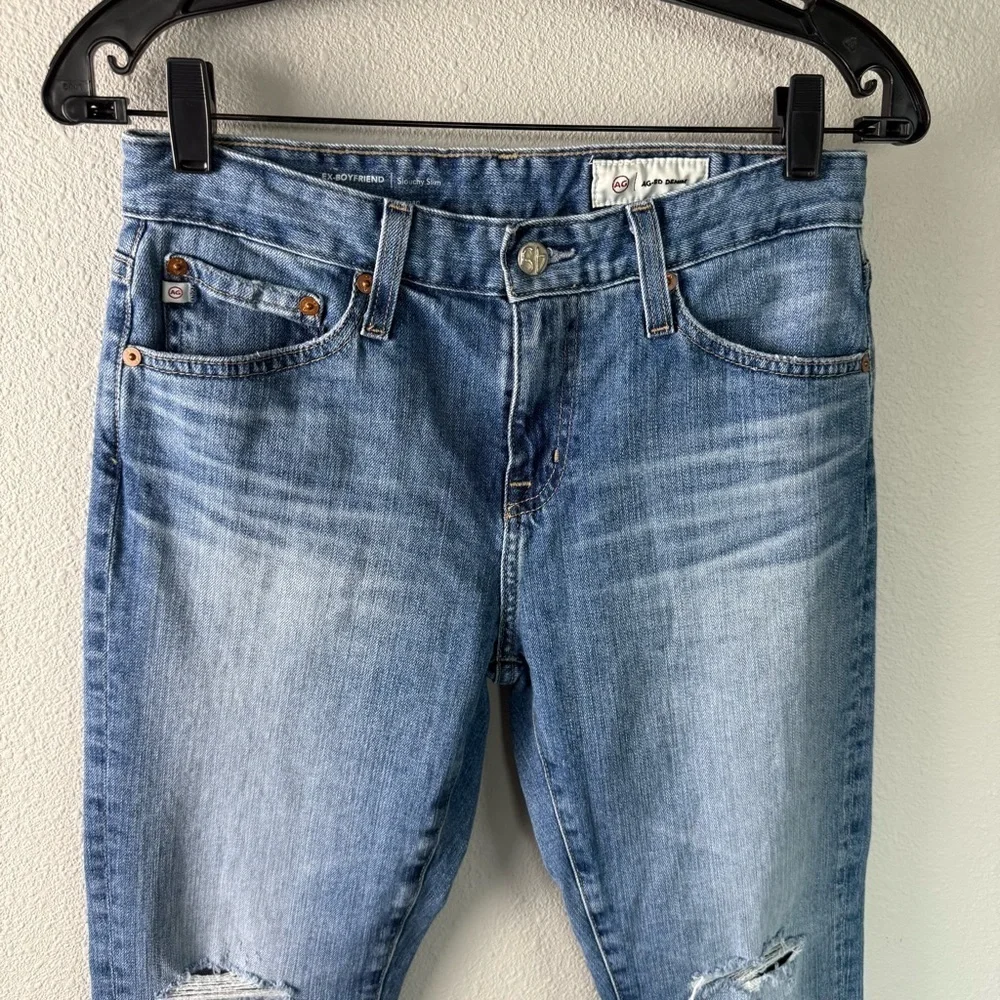 AG Ex-Boyfriend Distressed Slim Fit Jeans 22 Years Landmark Destructed Denim 25
